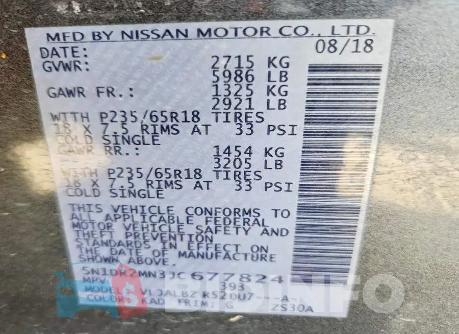 5N1DR2MN3JC677824 Photo# 13