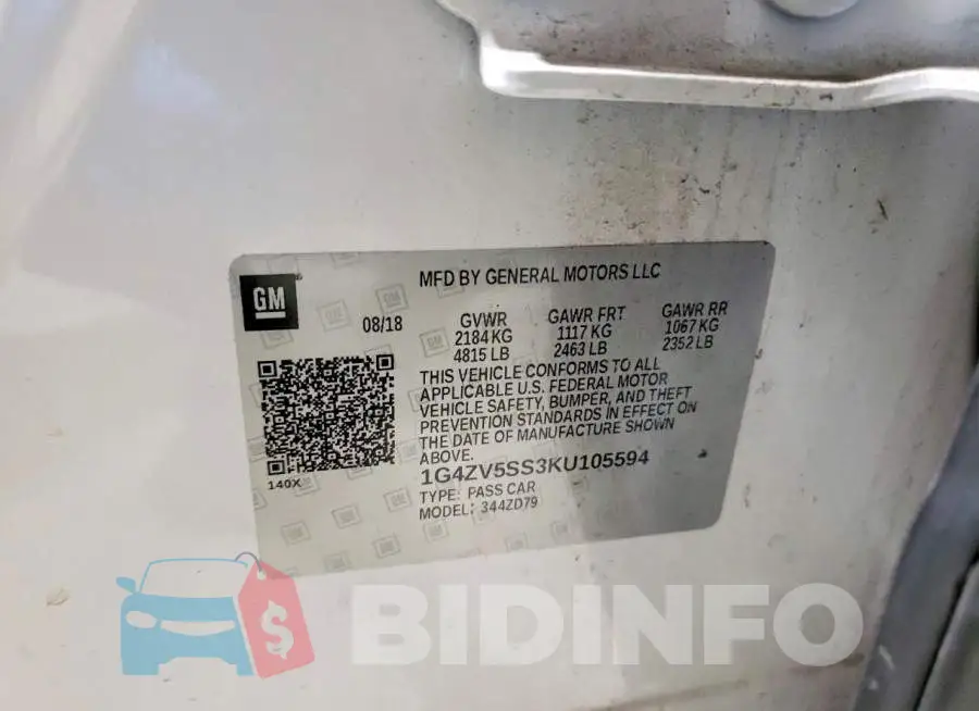 1G4ZV5SS3KU105594 Photo# 12