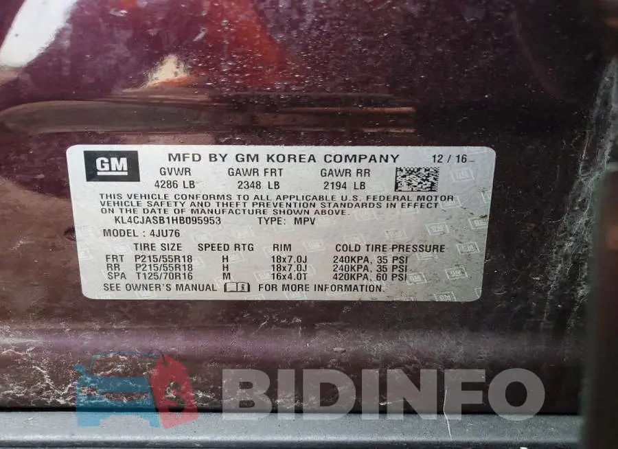KL4CJASB1HB095953 Photo# 12