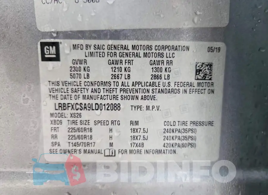 LRBFXCSA9LD012088 Photo# 13