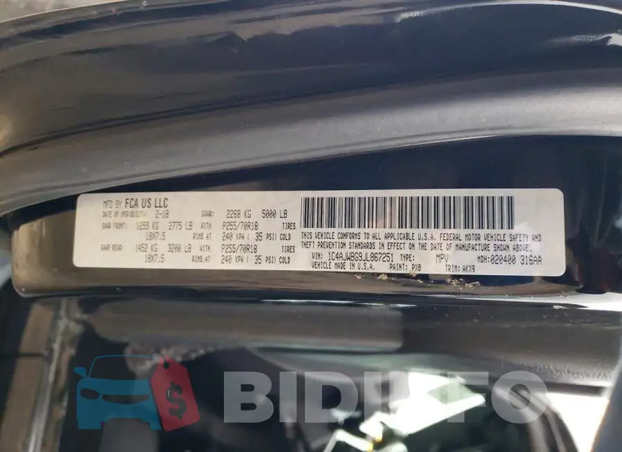 1C4AJWBG9JL867251 Photo# 12