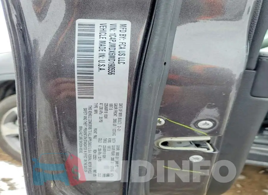 1C4PJMDX6MD190556 Photo# 14