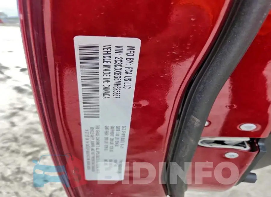 2C3CDXBG6MH625867 Photo# 13