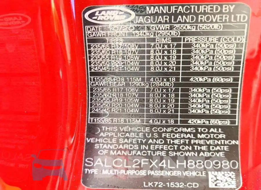 SALCL2FX4LH880980 Photo# 14
