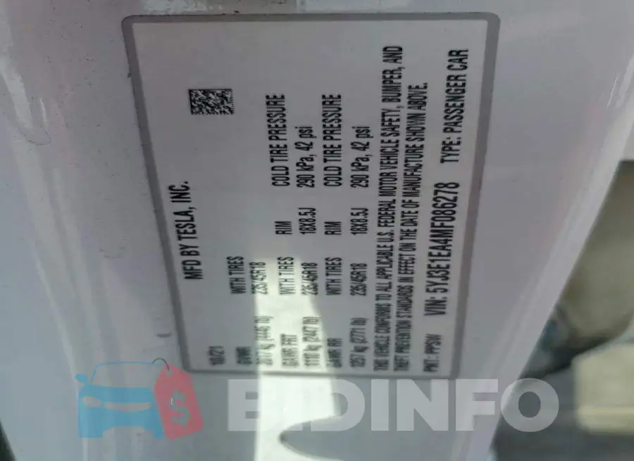 5YJ3E1EA4MF086278 Photo# 12