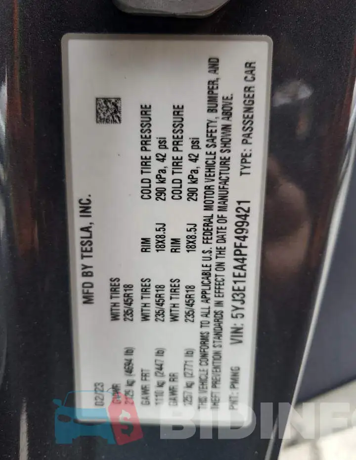 5YJ3E1EA4PF499421 Photo# 12