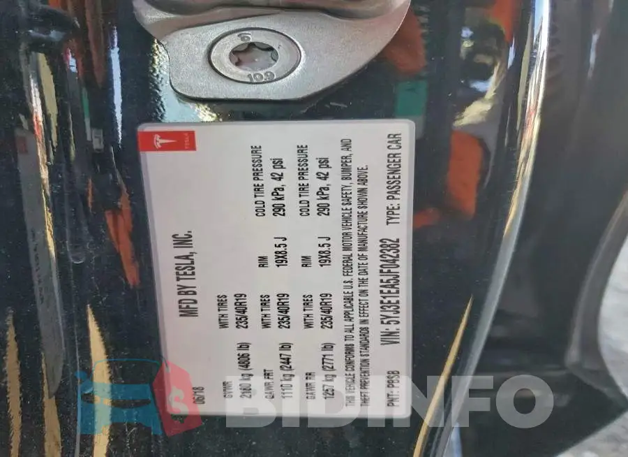 5YJ3E1EA5JF042382 Photo# 12