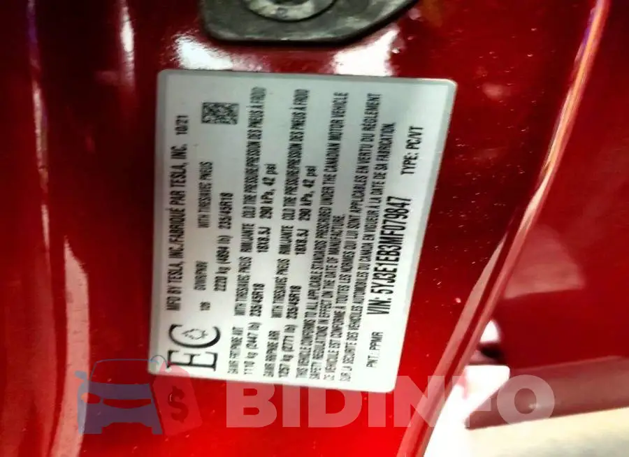 5YJ3E1EB3MF079847 Photo# 13