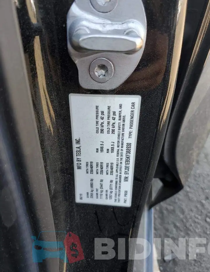 5YJ3E1EB5KF388930 Photo# 12