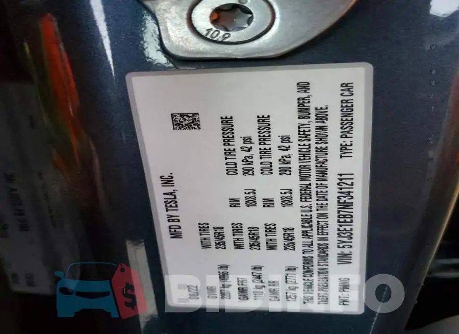 5YJ3E1EB7NF341211 Photo# 12