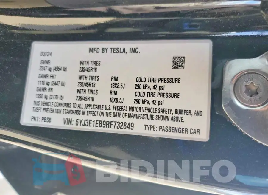 5YJ3E1EB9RF732849 Photo# 12