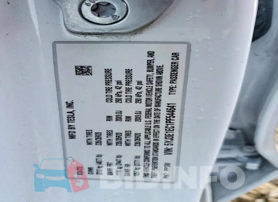 5YJ3E1EC1PF544641 Photo# 12