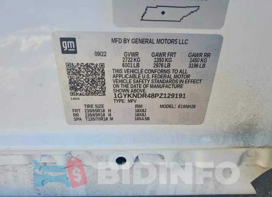 1GYKNDR48PZ129191 Photo# 13