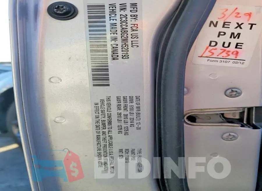 2C3CCABG2MH520193 Photo# 12