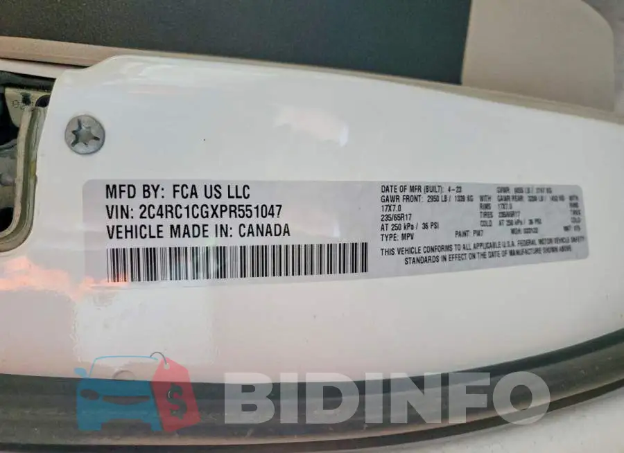 2C4RC1CGXPR551047 Photo# 13