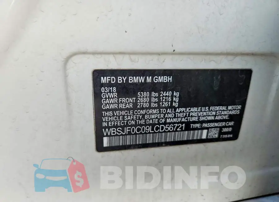 WBSJF0C09LCD56721 Photo# 12