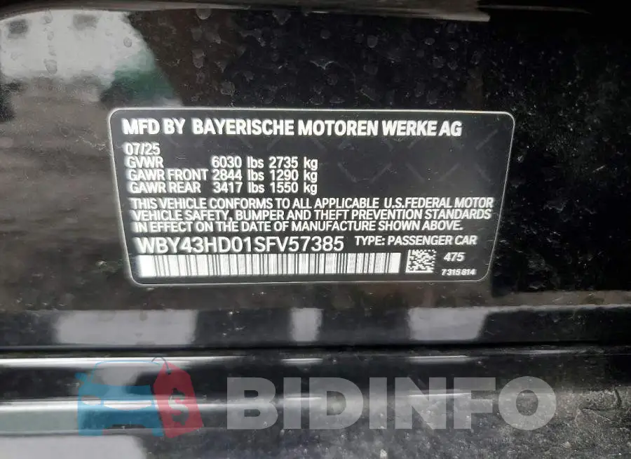 WBY43HD01SFV57385 Photo# 12