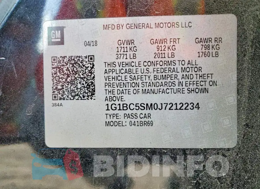 1G1BC5SM0J7212234 Photo# 13