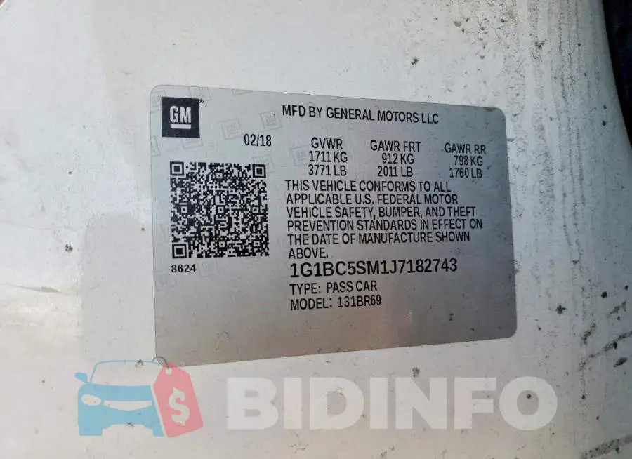 1G1BC5SM1J7182743 Photo# 12
