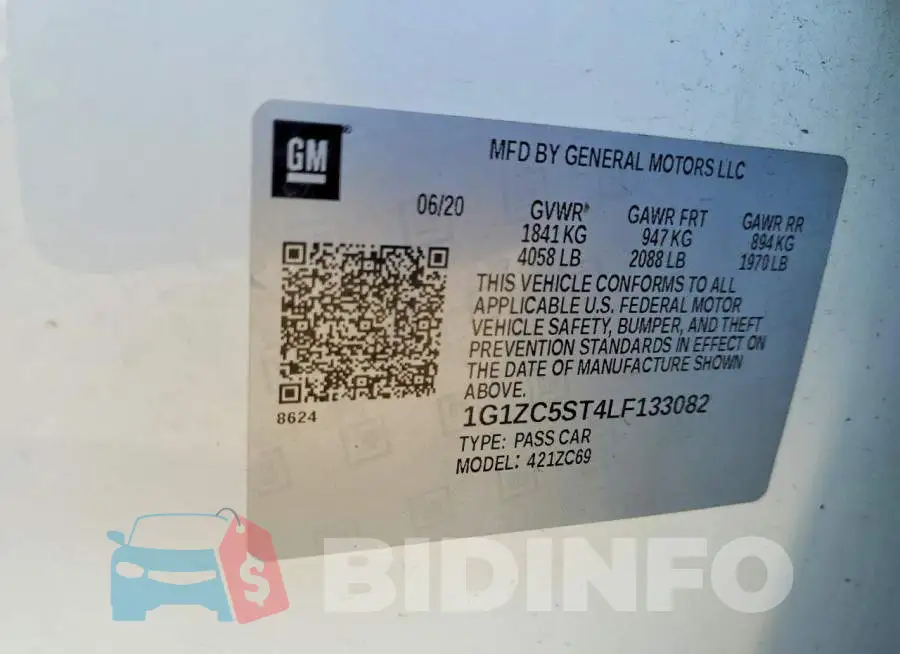 1G1ZC5ST4LF133082 Photo# 12