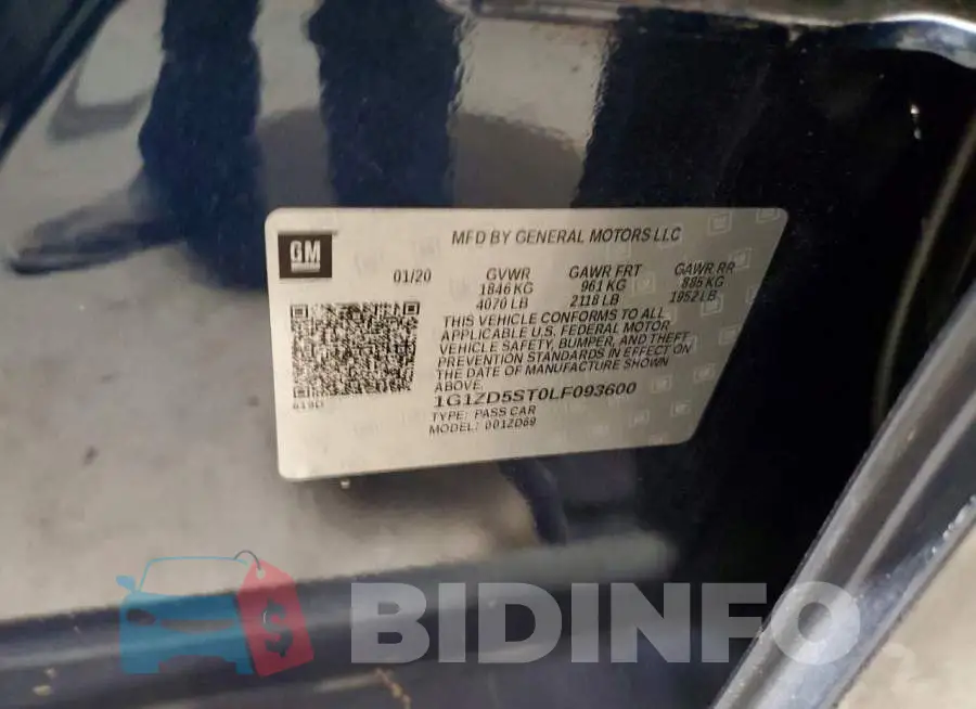 1G1ZD5ST0LF093600 Photo# 12