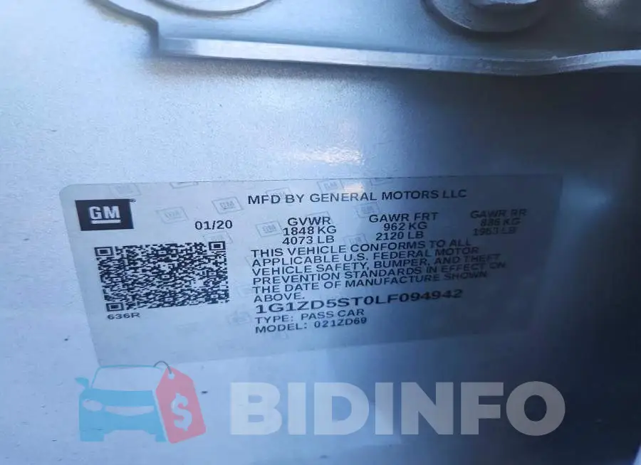 1G1ZD5ST0LF094942 Photo# 12