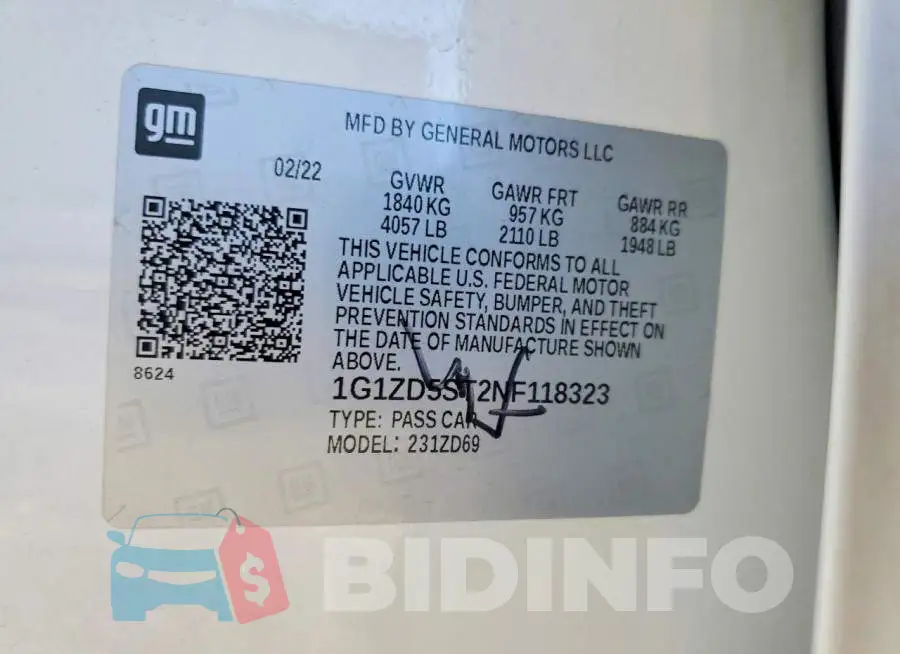 1G1ZD5ST2NF118323 Photo# 12