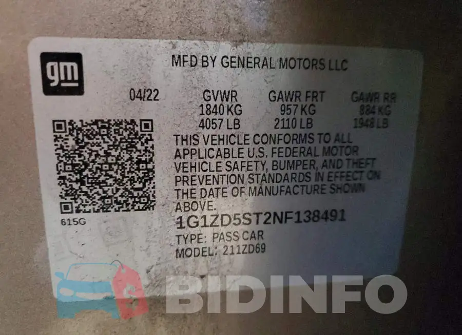 1G1ZD5ST2NF138491 Photo# 12