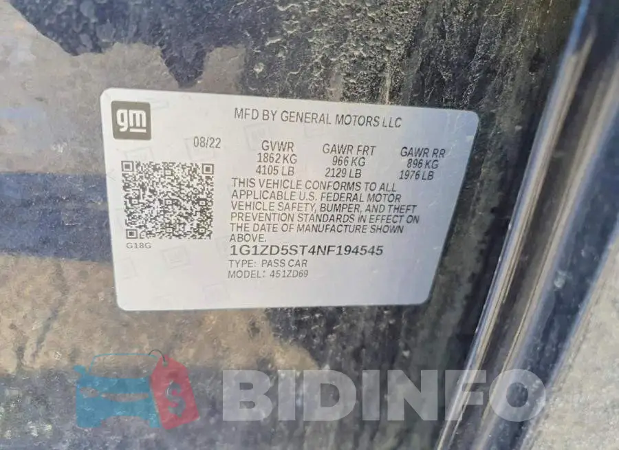 1G1ZD5ST4NF194545 Photo# 12