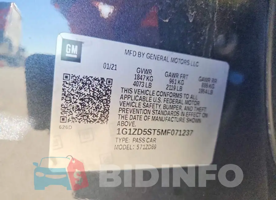 1G1ZD5ST5MF071237 Photo# 12