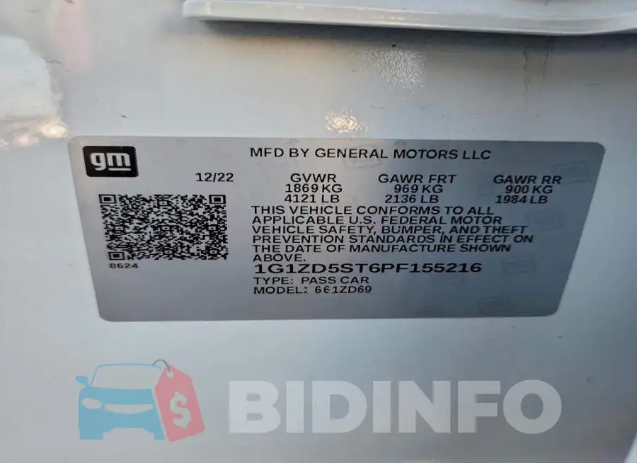 1G1ZD5ST6PF155216 Photo# 12