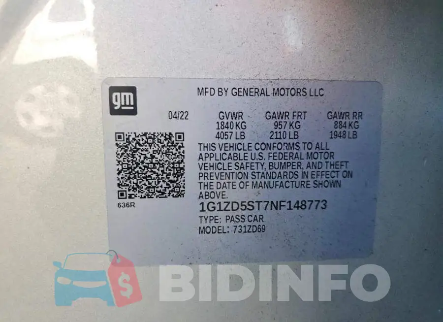 1G1ZD5ST7NF148773 Photo# 12