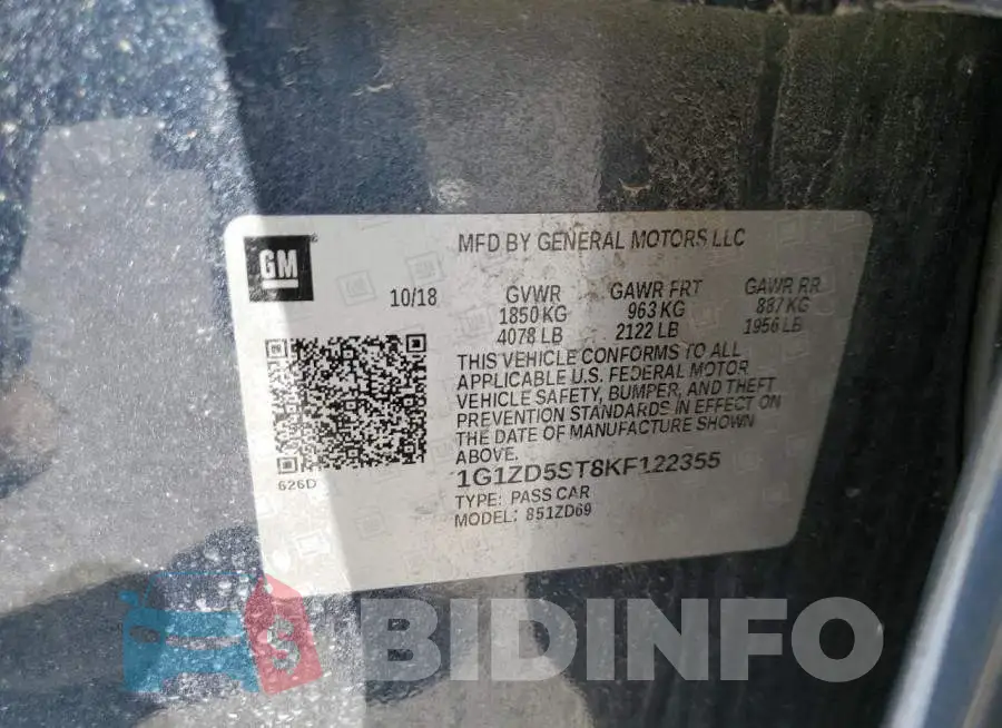 1G1ZD5ST8KF122355 Photo# 12