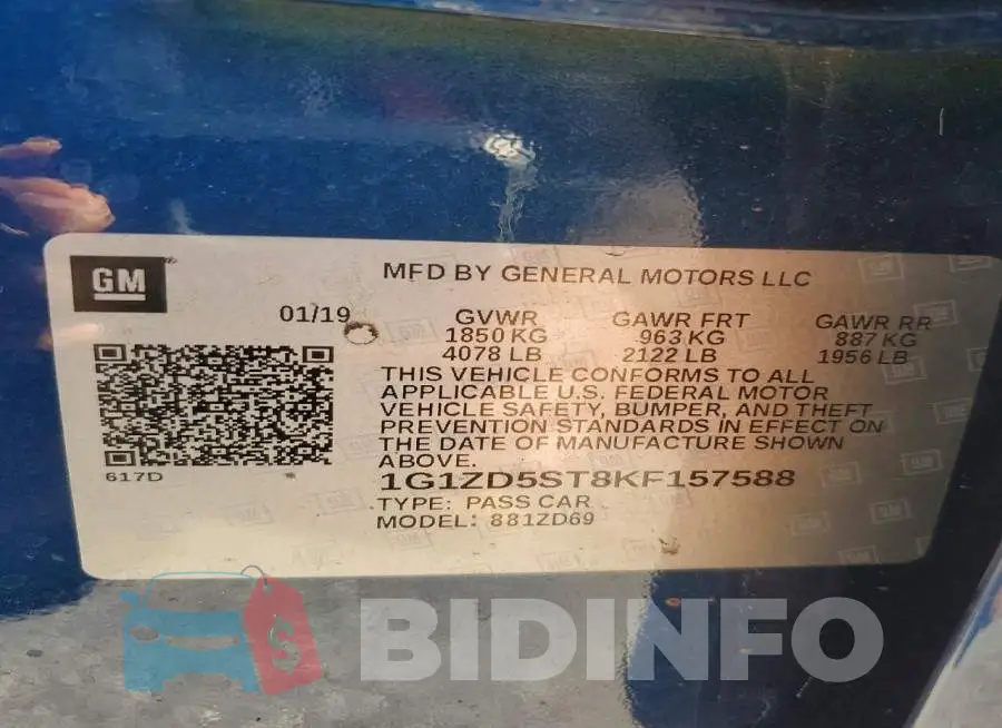 1G1ZD5ST8KF157588 Photo# 13