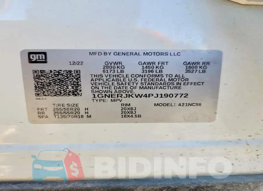 1GNERJKW4PJ190772 Photo# 13