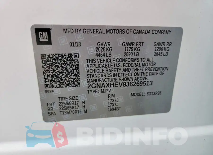 2GNAXHEV8J6269513 Photo# 14
