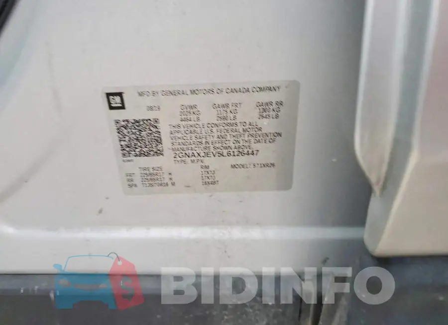 2GNAXJEV5L6126447 Photo# 13