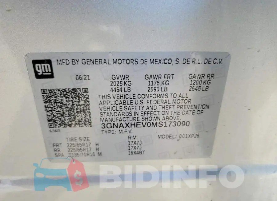 3GNAXHEV0MS173090 Photo# 13