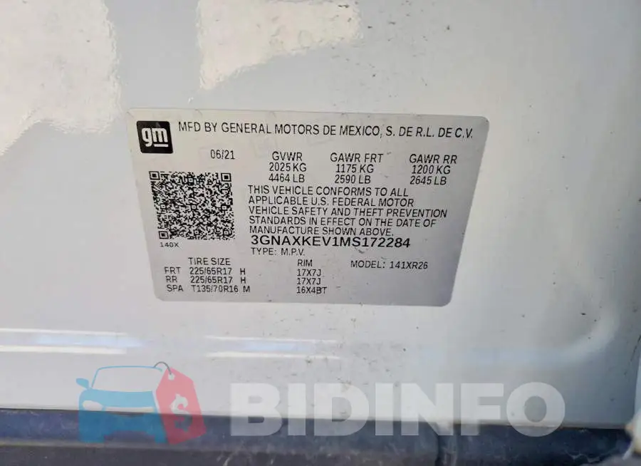 3GNAXKEV1MS172284 Photo# 13