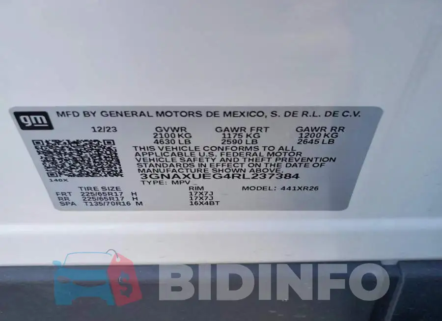 3GNAXUEG4RL237384 Photo# 13