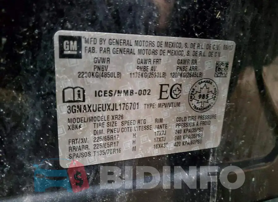 3GNAXUEUXJL176701 Photo# 12
