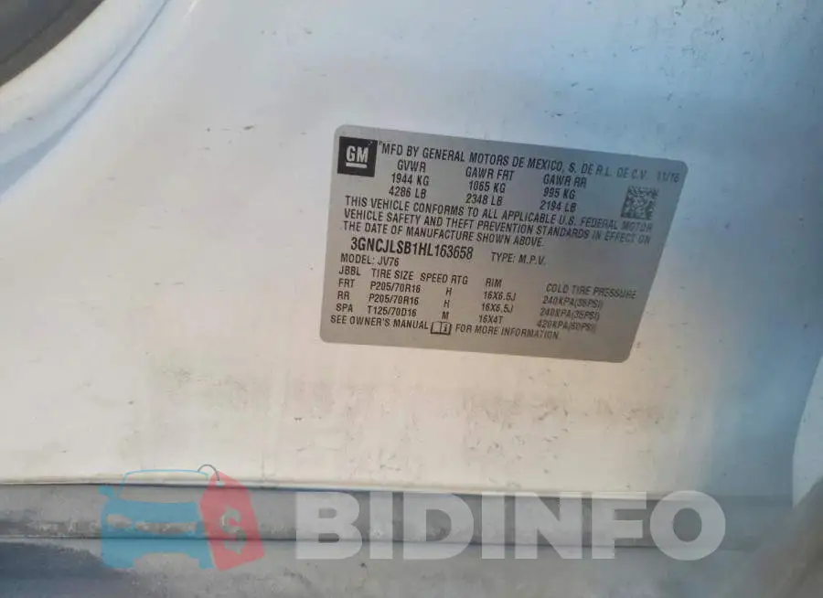 3GNCJLSB1HL163658 Photo# 12