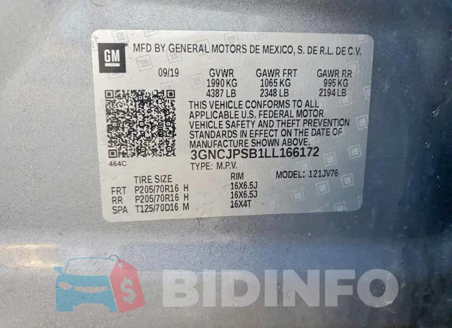 3GNCJPSB1LL166172 Photo# 13