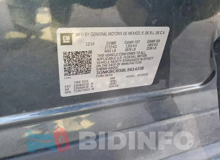 3GNKBCRS8LS614338 Photo# 14