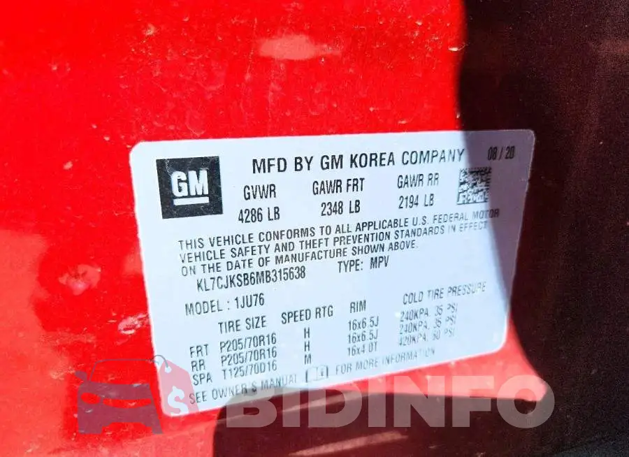 KL7CJKSB6MB315638 Photo# 13