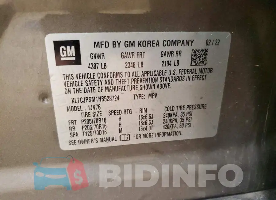 KL7CJPSM1NB528724 Photo# 13
