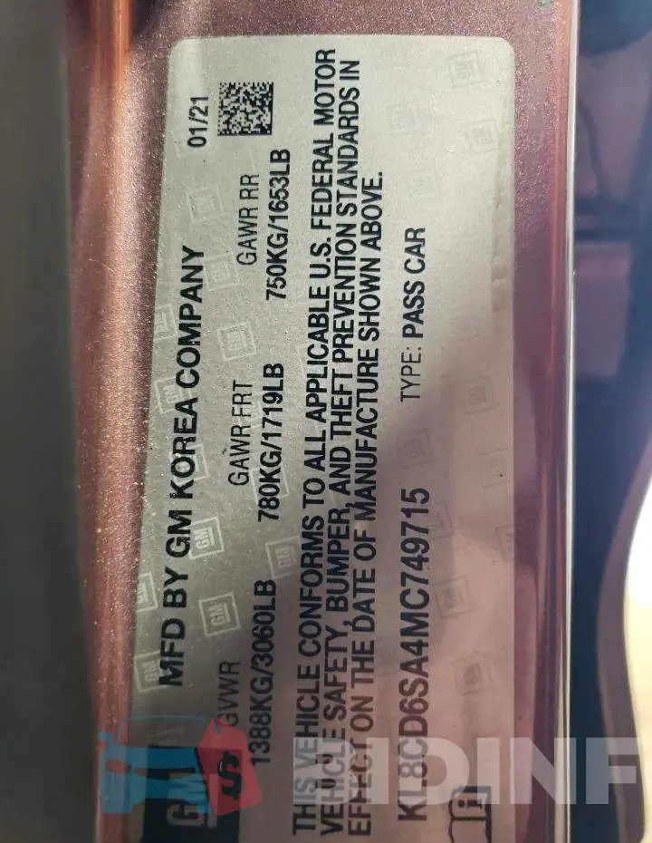 KL8CD6SA4MC749715 Photo# 12
