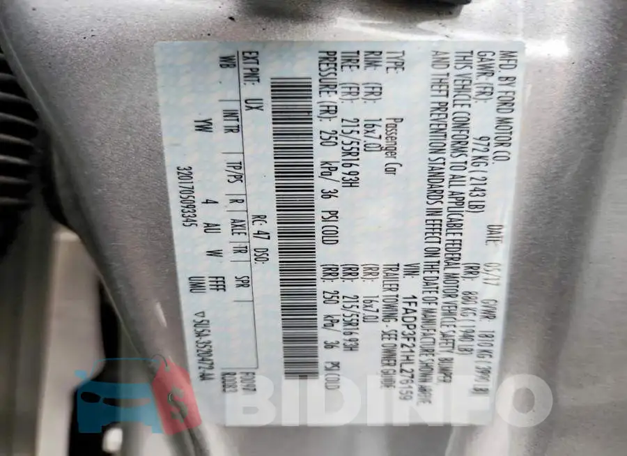 1FADP3F21HL276159 Photo# 12