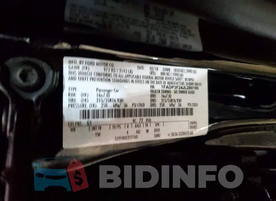 1FADP3F24JL280180 Photo# 13