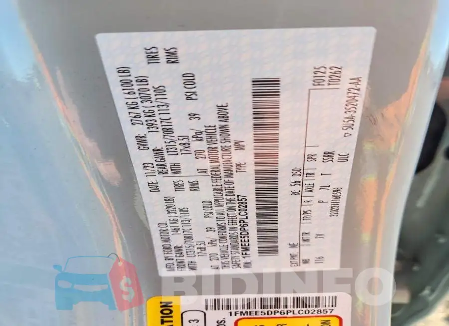 1FMEE5DP6PLC02857 Photo# 13